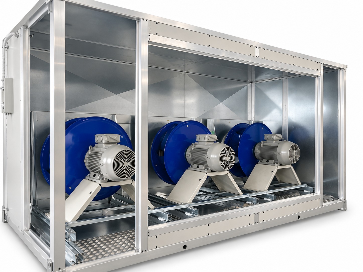Sezione con tre gruppi ventilanti